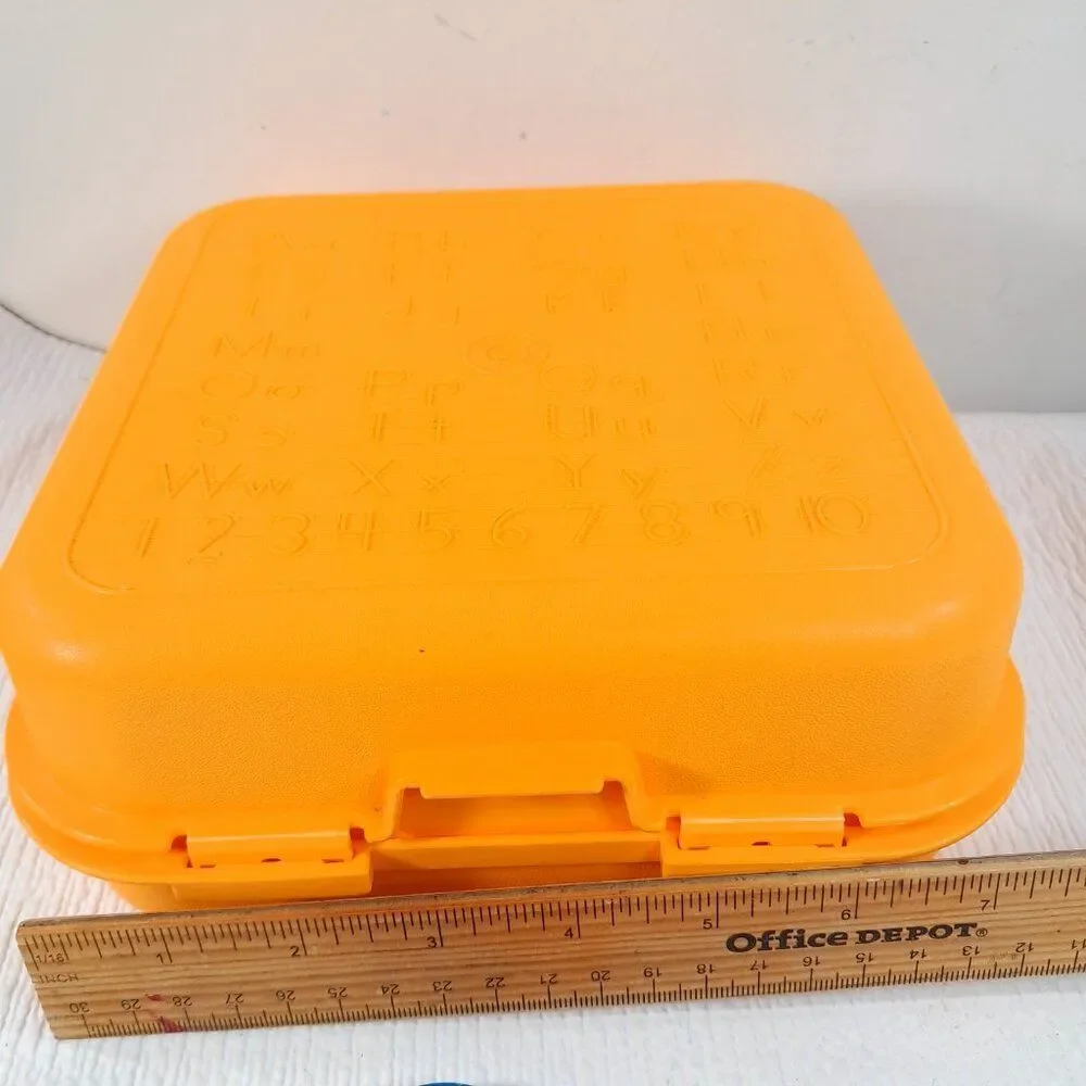Vintage Tupperware TupperToys‎ Art Set Rubbing Plates with Carry Case lunchbox